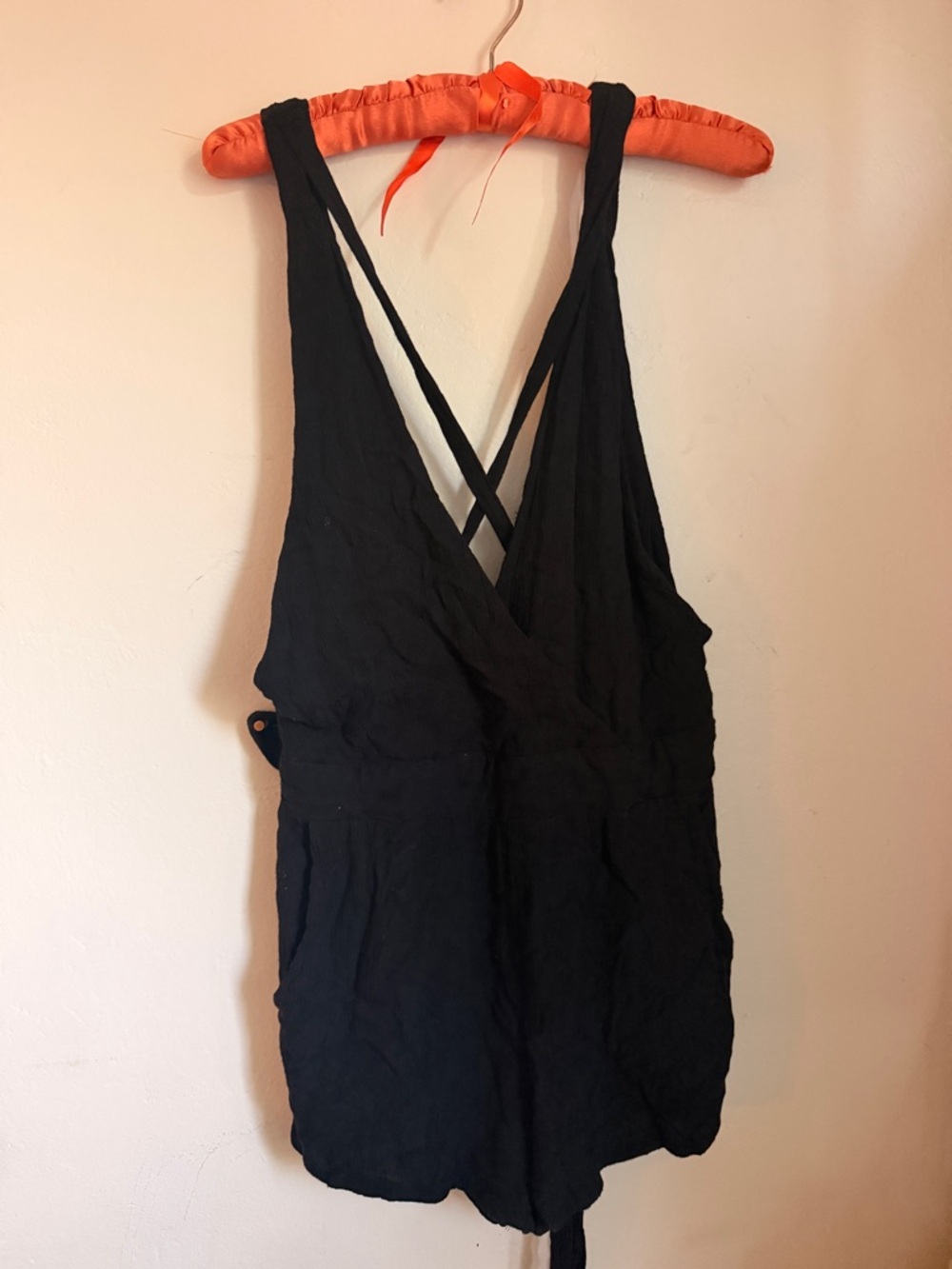 Free People Black Crossback Romper